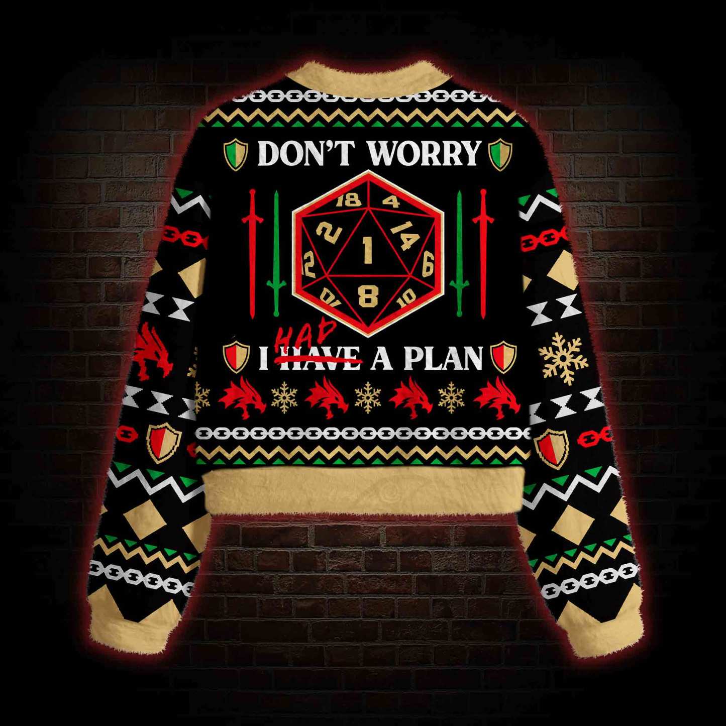 Don't Worry I Had a Plan Women's Cropped Ugly Sweatshirt