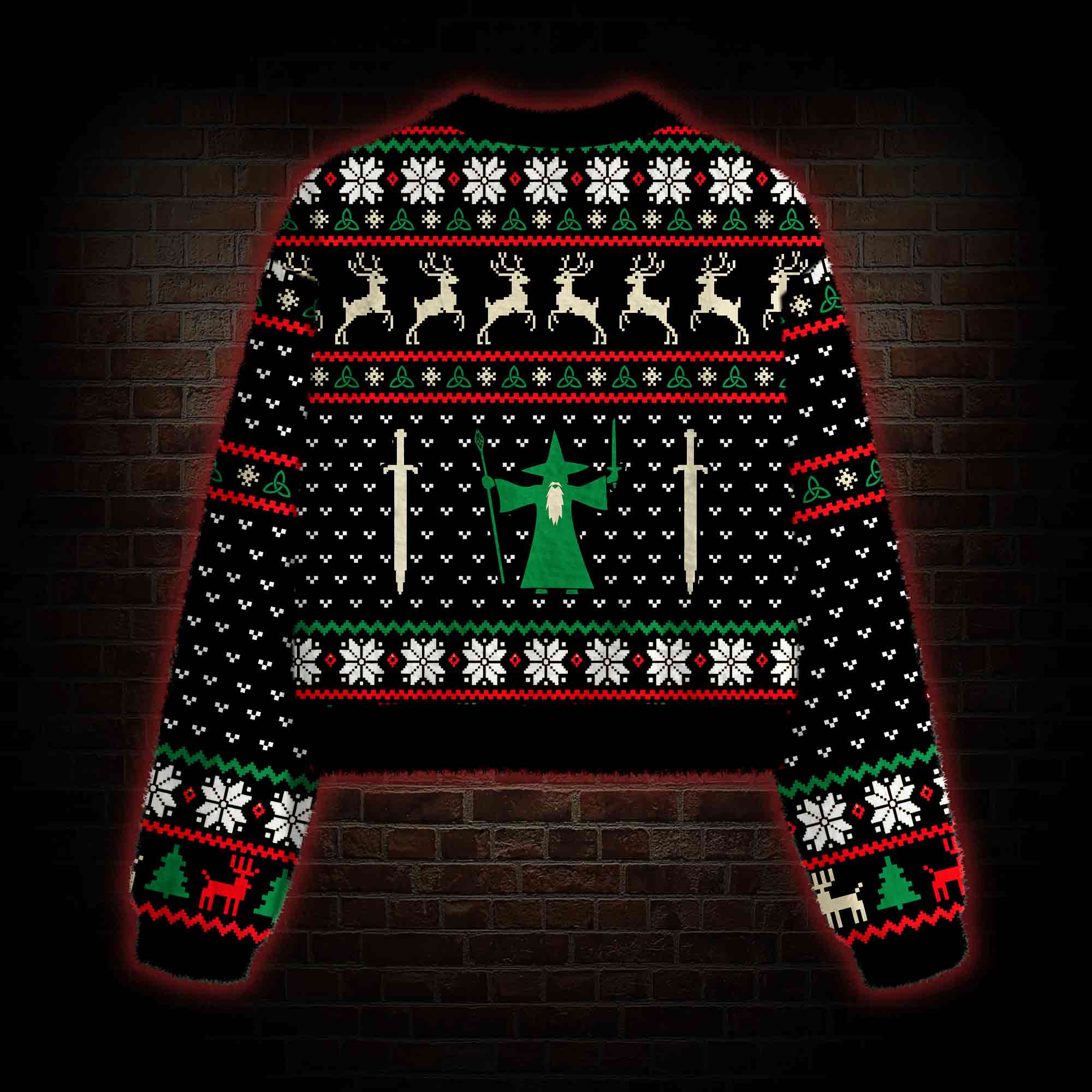 Yule Shall Not Pass Women's Cropped Ugly Sweatshirt