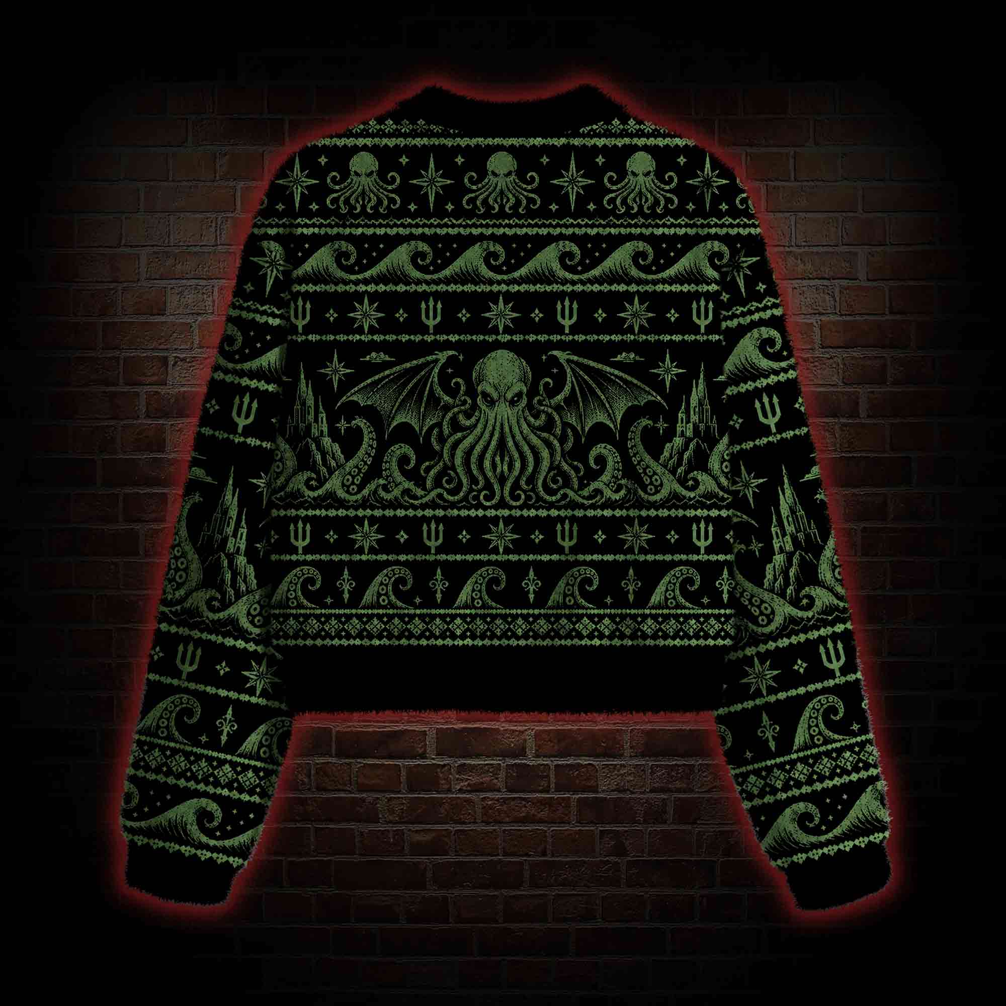 Abyss Cthulhu Women's Cropped Ugly Sweatshirt