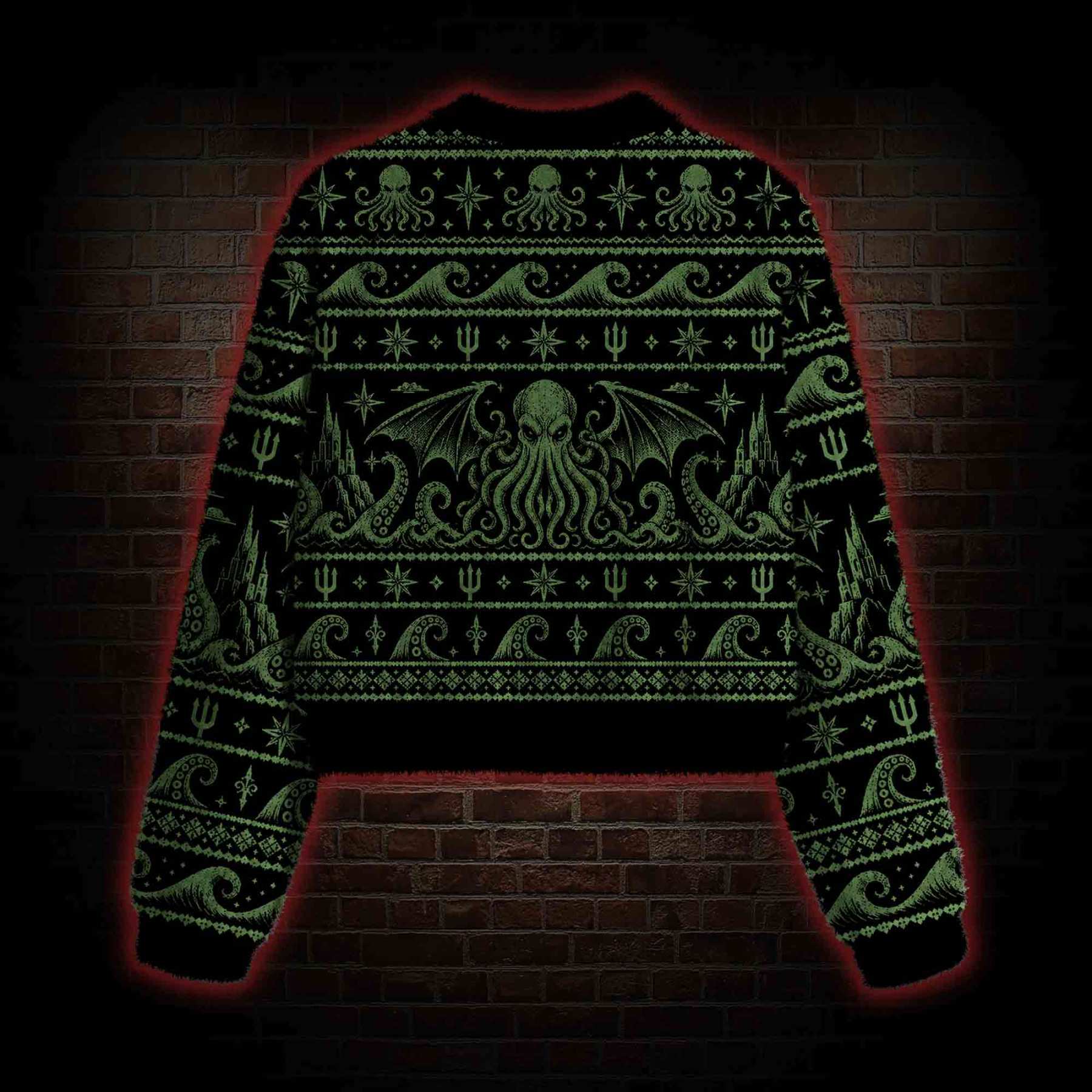 Abyss Cthulhu Women's Cropped Ugly Sweatshirt