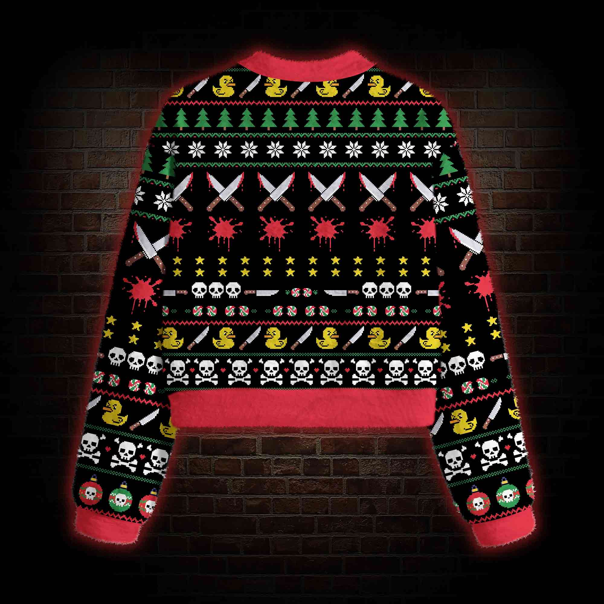 Holiday Violence Women's Cropped Ugly Sweatshirt