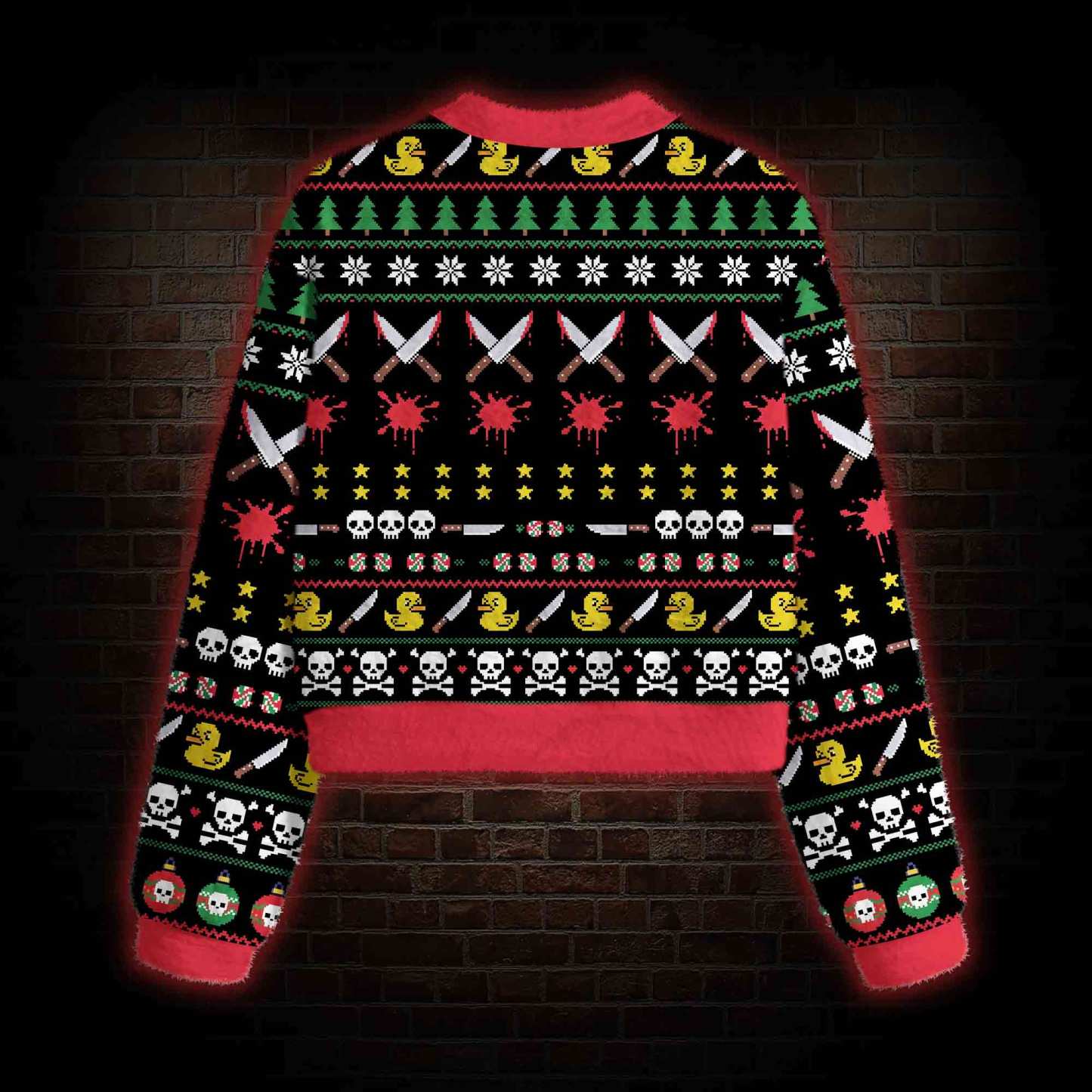 Holiday Violence Women's Cropped Ugly Sweatshirt