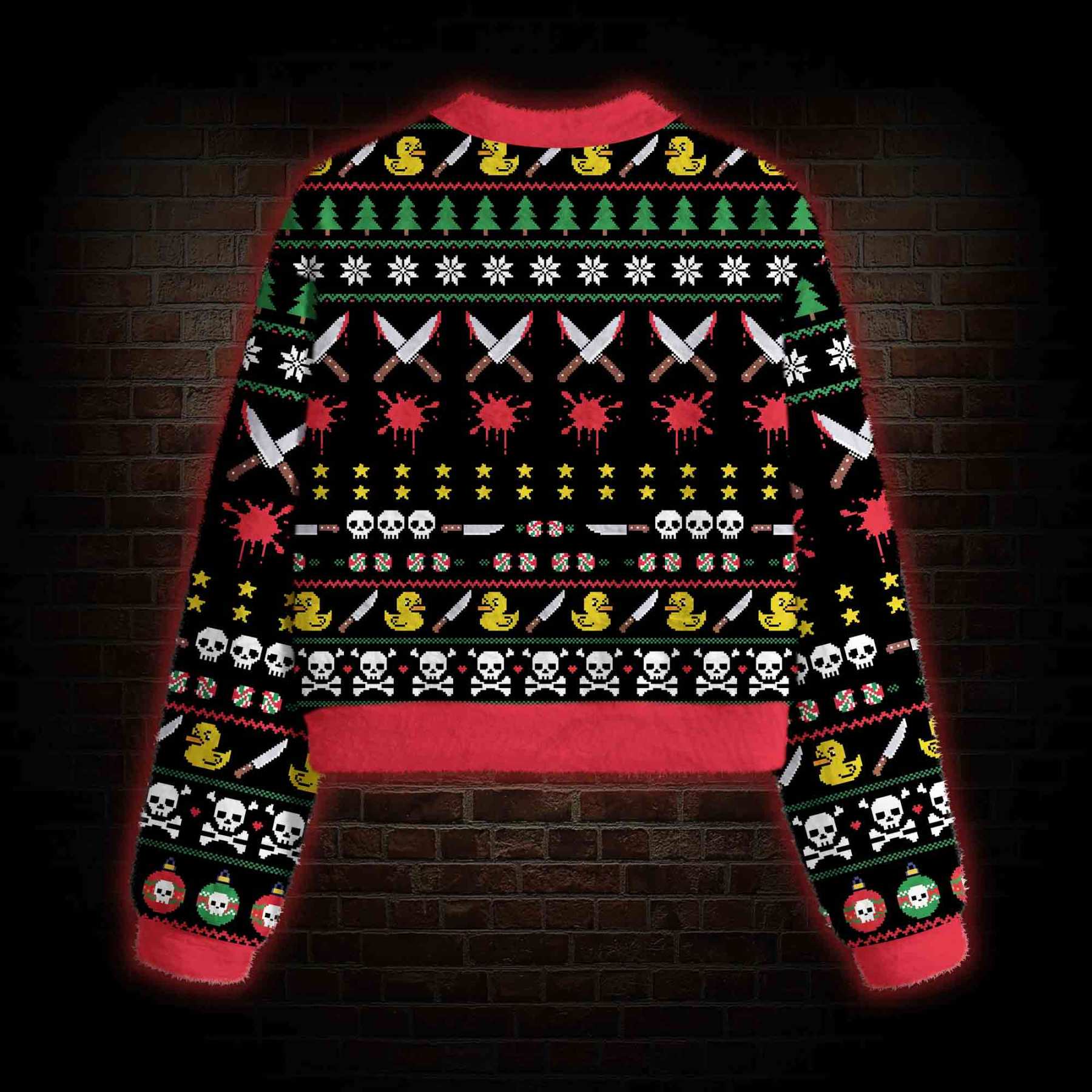 Holiday Violence Women's Cropped Ugly Sweatshirt