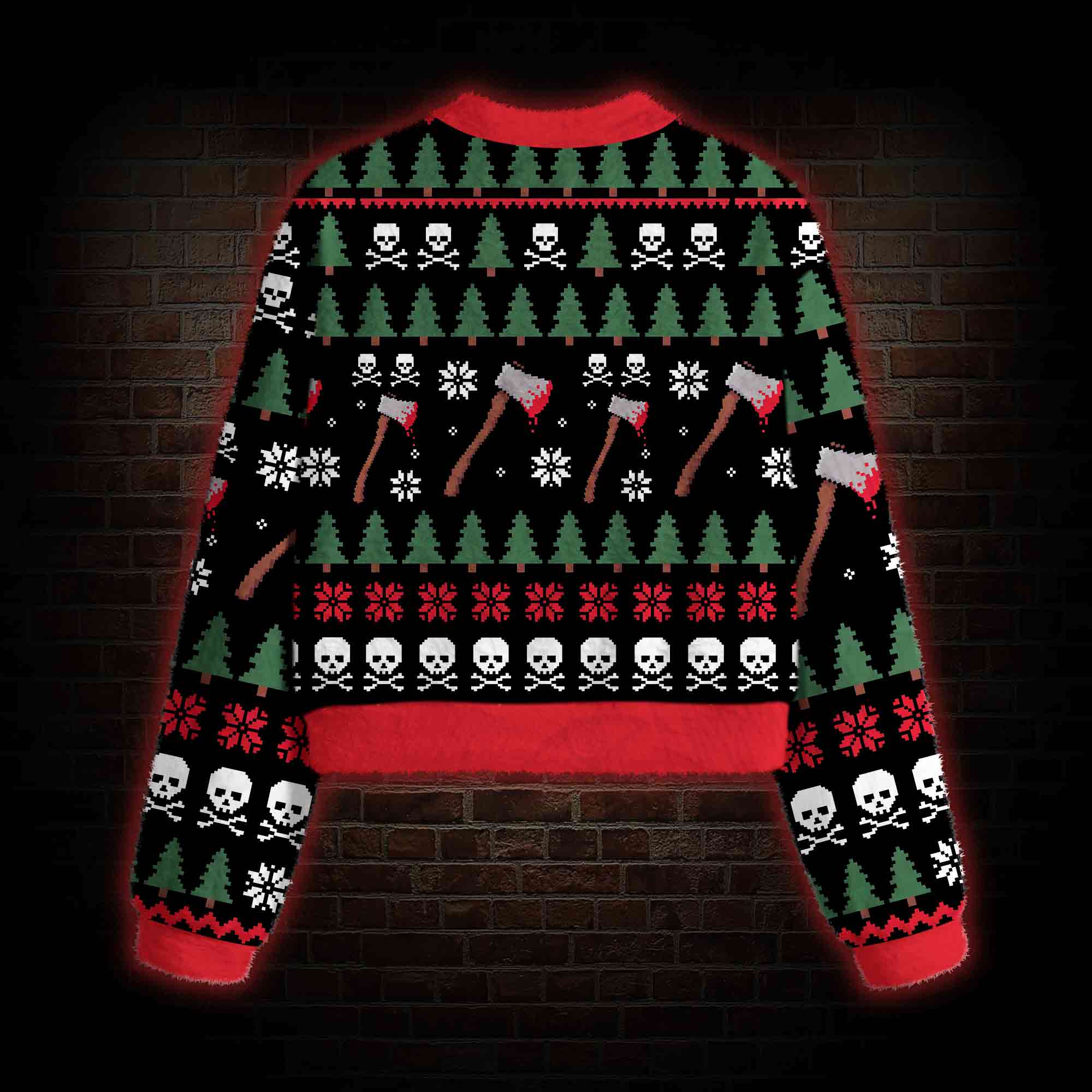 Slashing Through Snow Women's Cropped Ugly Sweatshirt