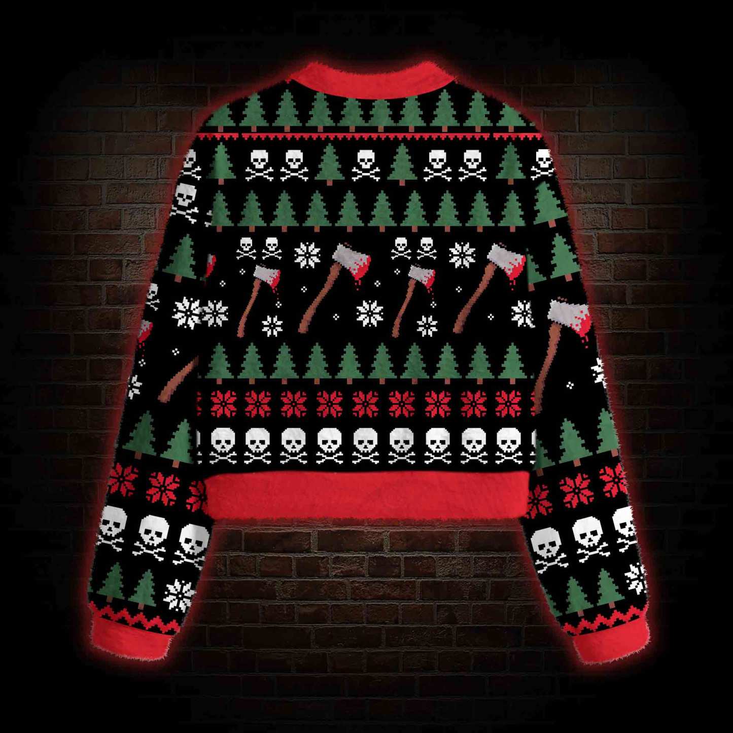 Slashing Through Snow Women's Cropped Ugly Sweatshirt
