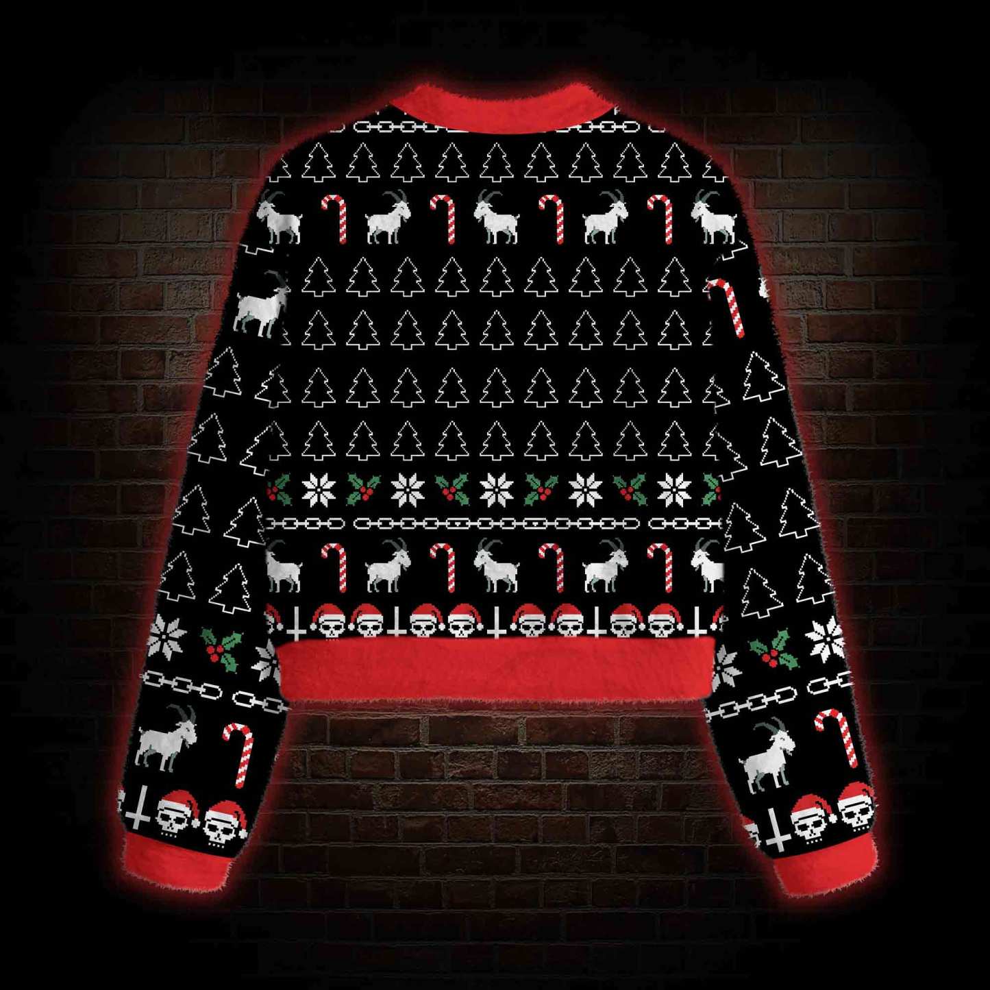Worship Santa Women's Cropped Ugly Sweatshirt