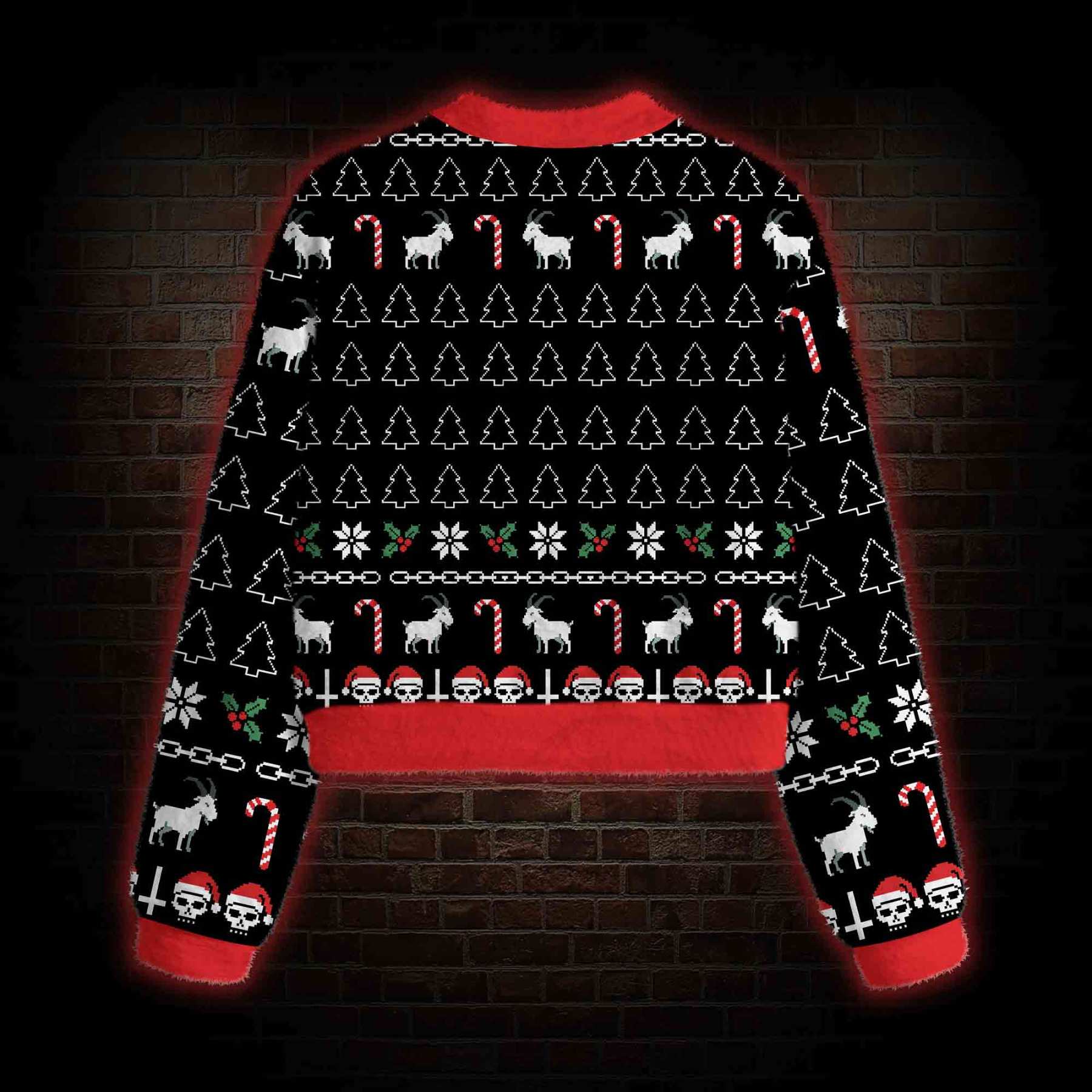 Worship Santa Women's Cropped Ugly Sweatshirt
