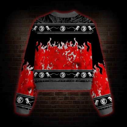 Alien Horror Women's Cropped Ugly Sweatshirt