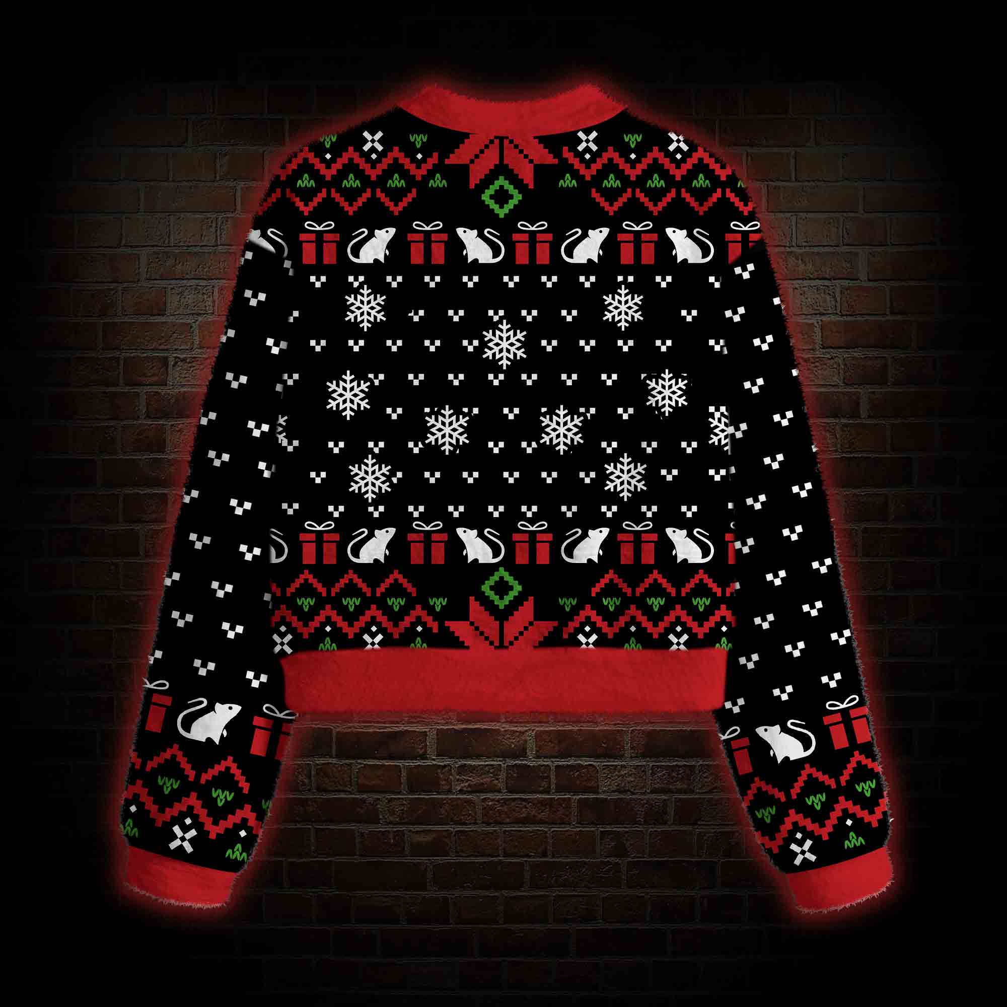 Overstimulated But Festive Women's Cropped Ugly Sweatshirt