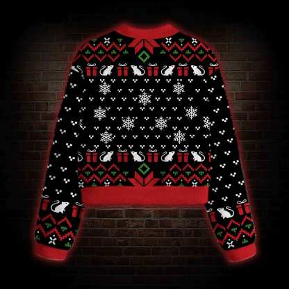 Overstimulated But Festive Women's Cropped Ugly Sweatshirt