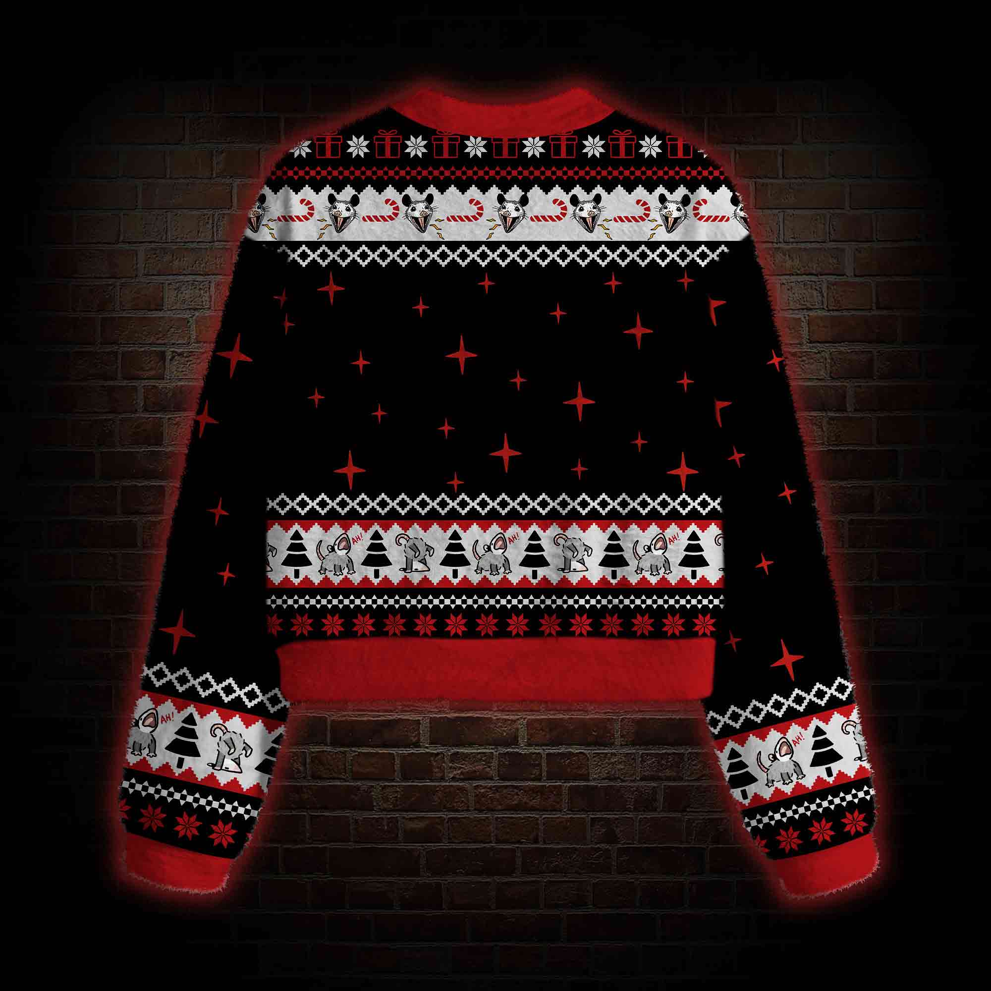 Festive But Feral Women's Cropped Ugly Sweatshirt