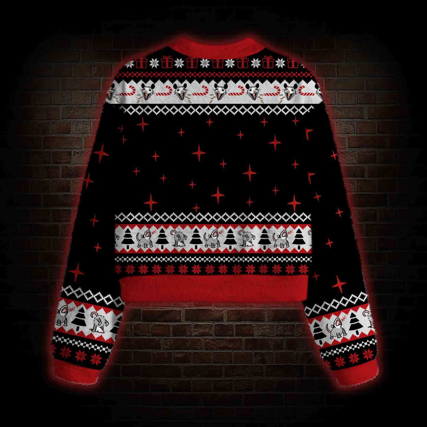 Festive But Feral Women's Cropped Ugly Sweatshirt