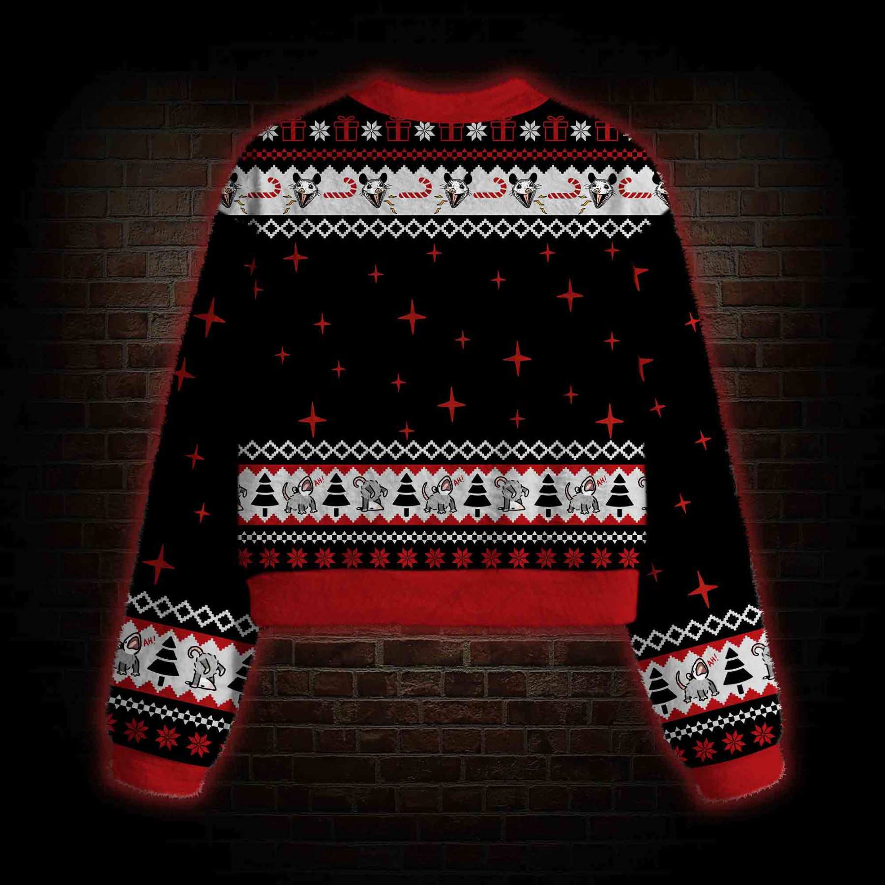 Festive But Feral Women's Cropped Ugly Sweatshirt