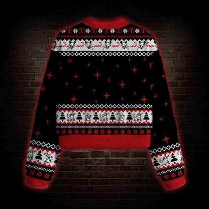 Festive But Feral Women's Cropped Ugly Sweatshirt