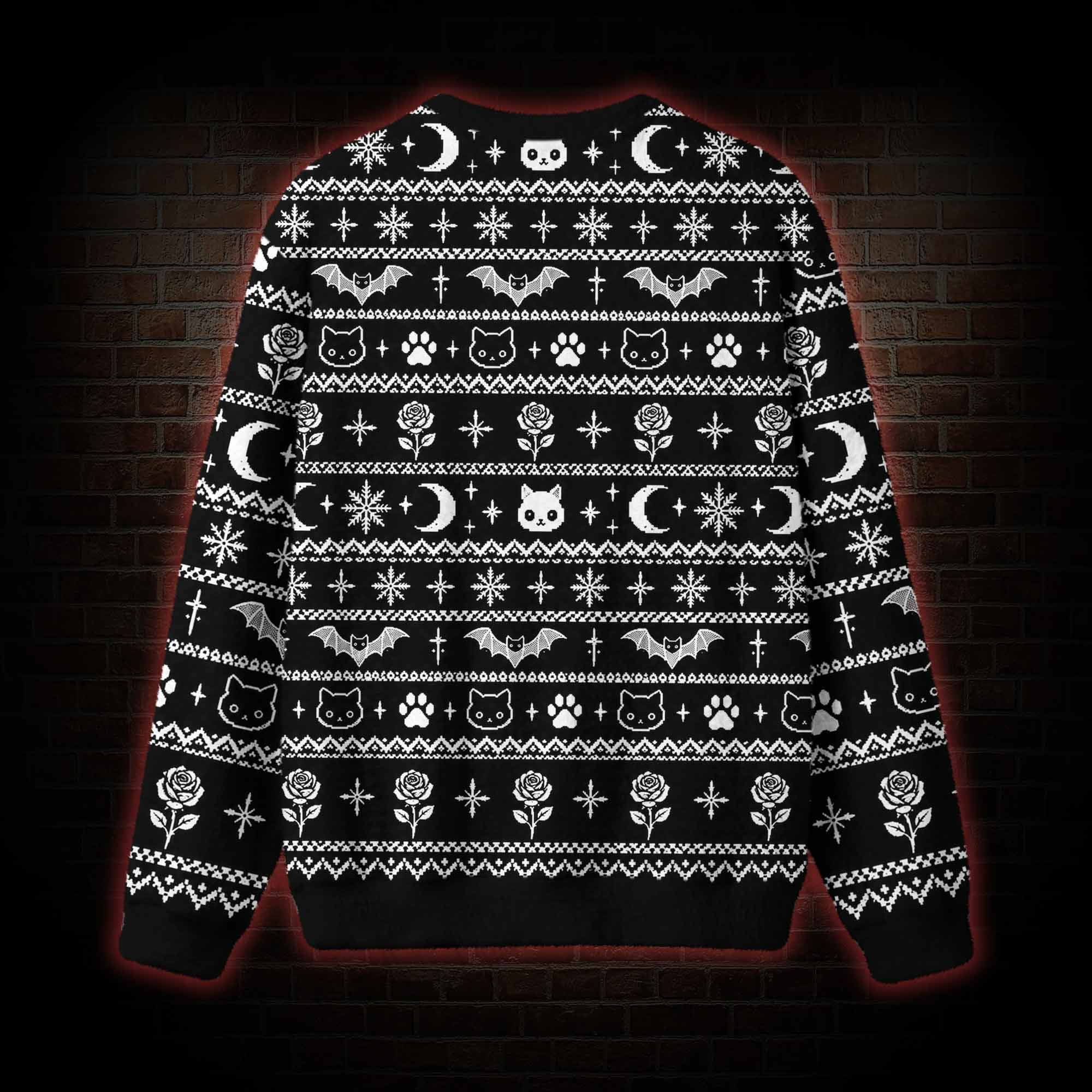 Meowry Cryptmas Hiss the Season Ugly Sweatshirts