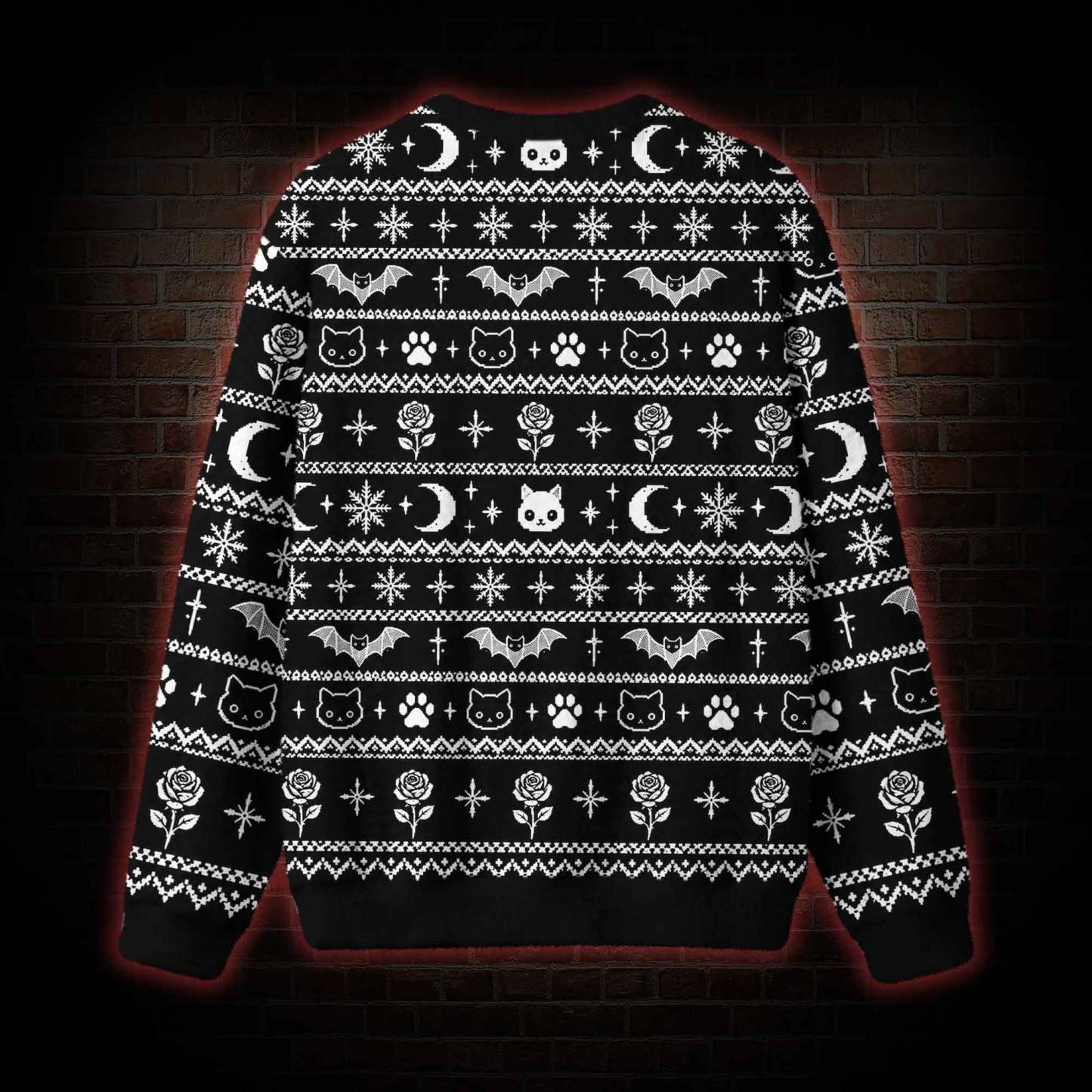 Meowry Cryptmas Hiss the Season Ugly Sweatshirts