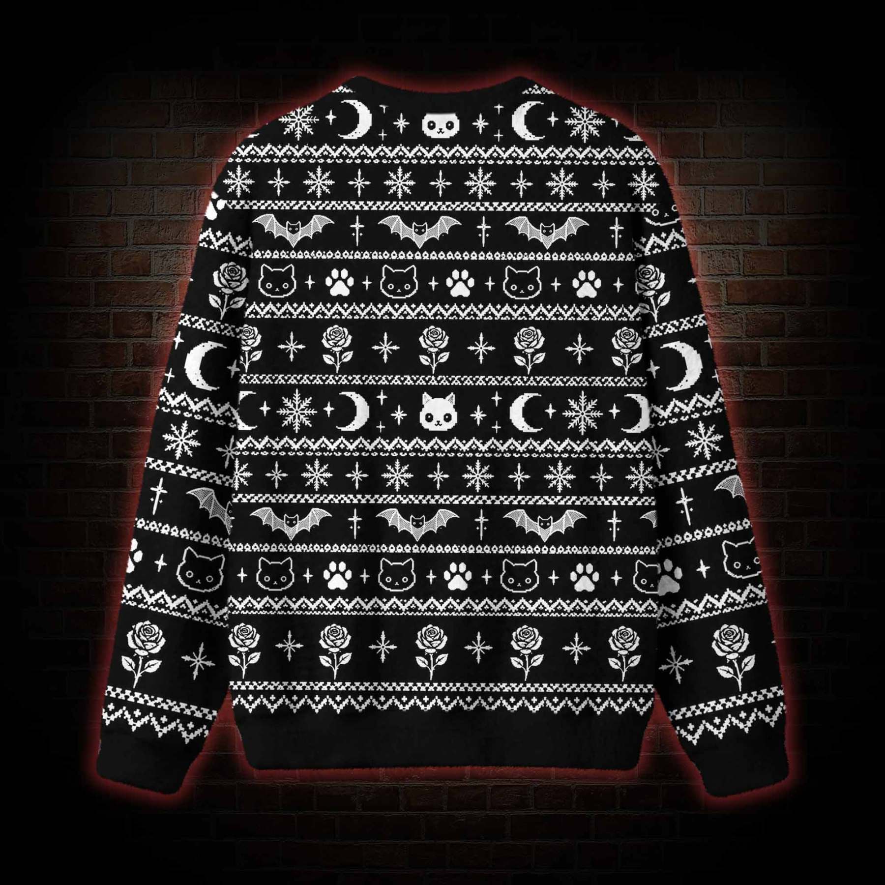 Meowry Cryptmas Hiss the Season Ugly Sweatshirts