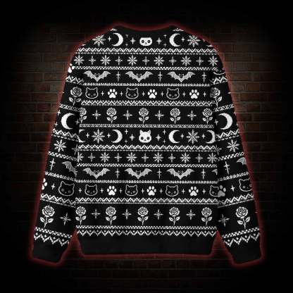 Meowry Cryptmas Hiss the Season Ugly Sweatshirts