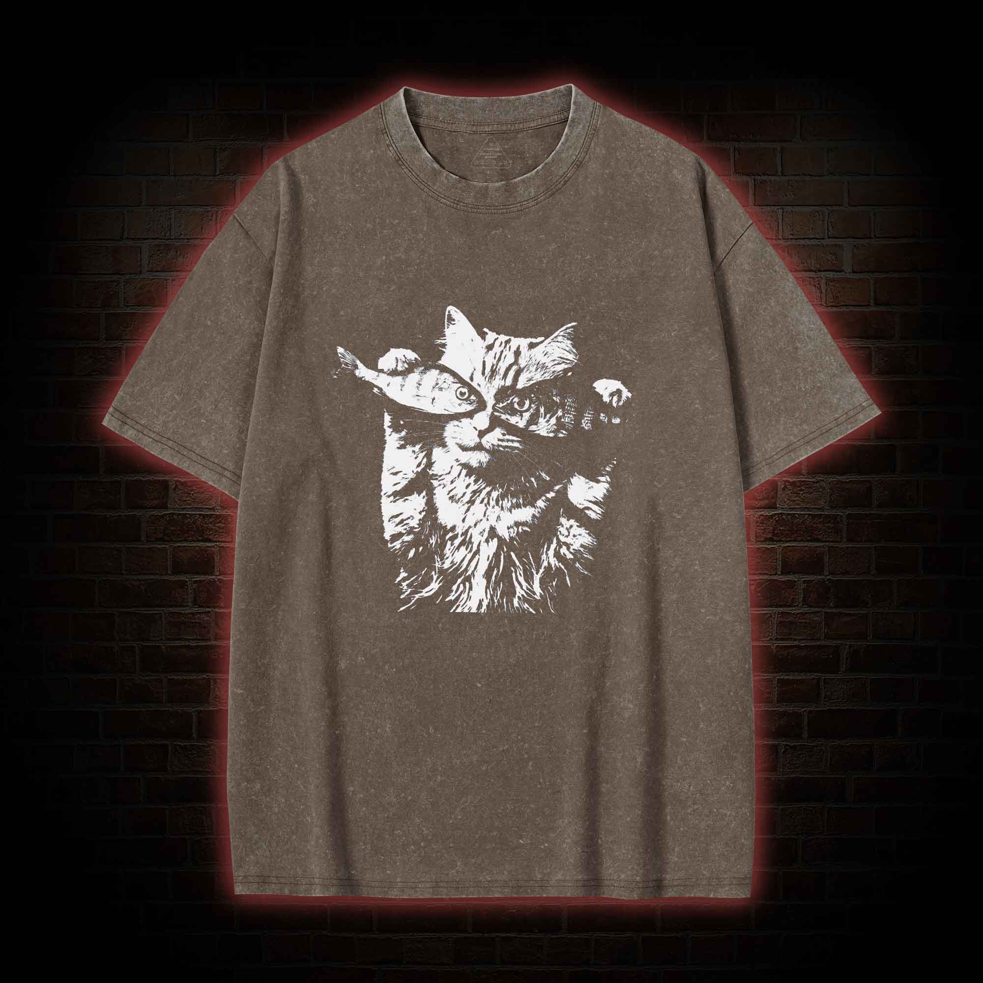 Fish Eye Cat Washed T-shirt