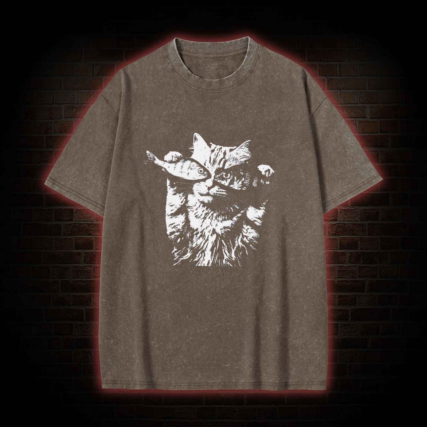 Fish Eye Cat Washed T-shirt