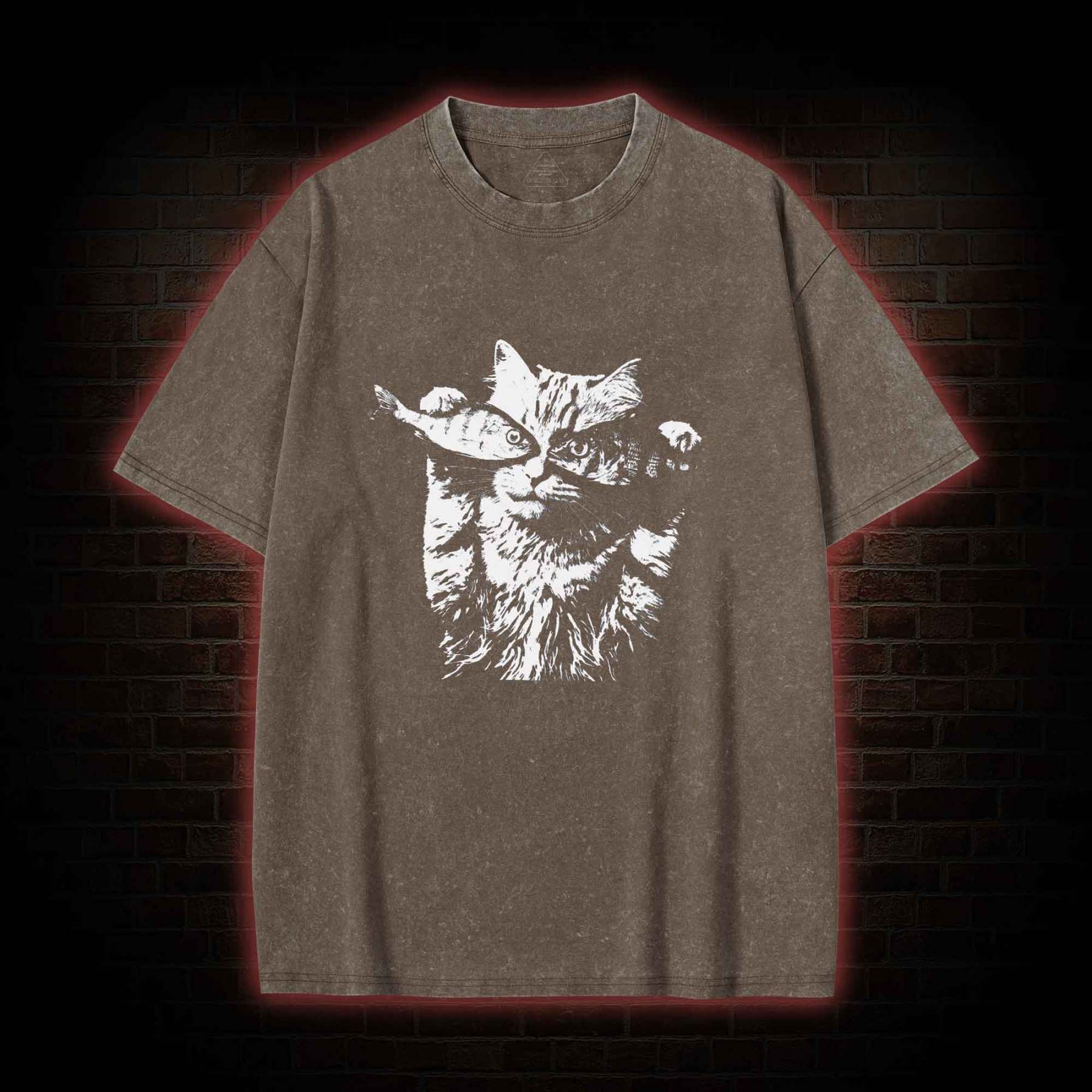 Fish Eye Cat Washed T-shirt