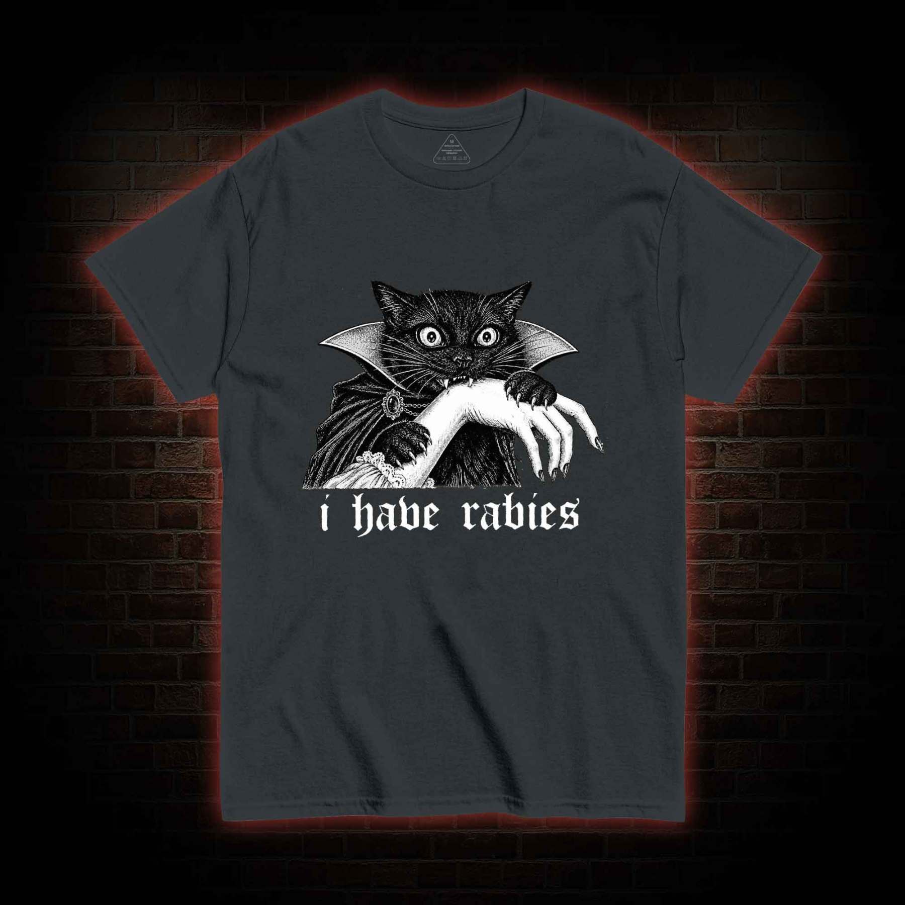 I Have Rabies Vampire Cat T-shirt