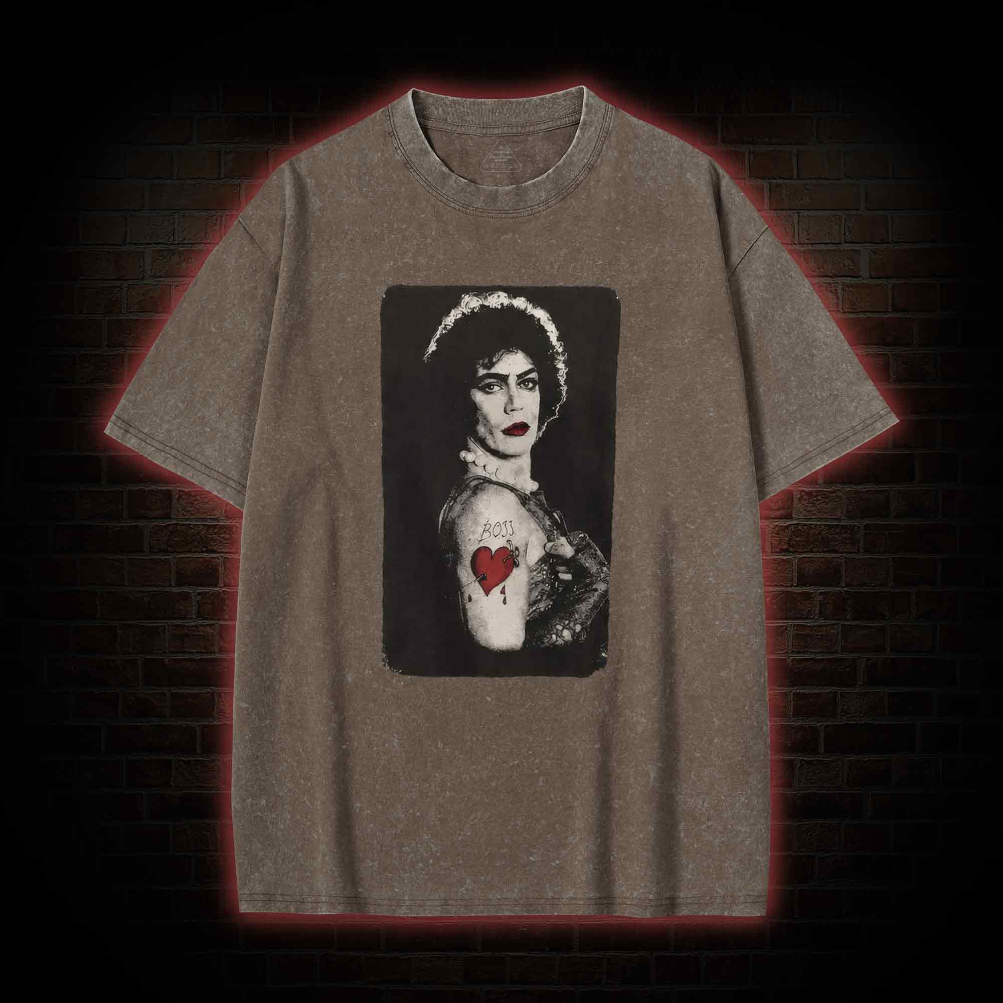 Vintage Boss Heart Tattoo Washed T-shirt