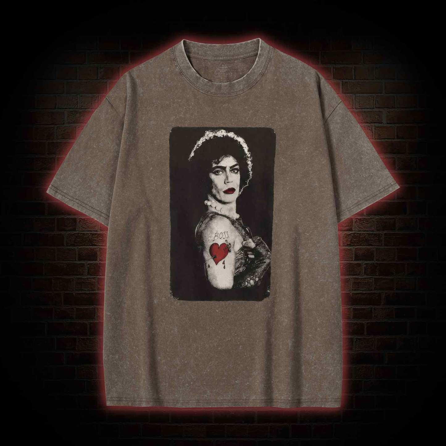 Vintage Boss Heart Tattoo Washed T-shirt