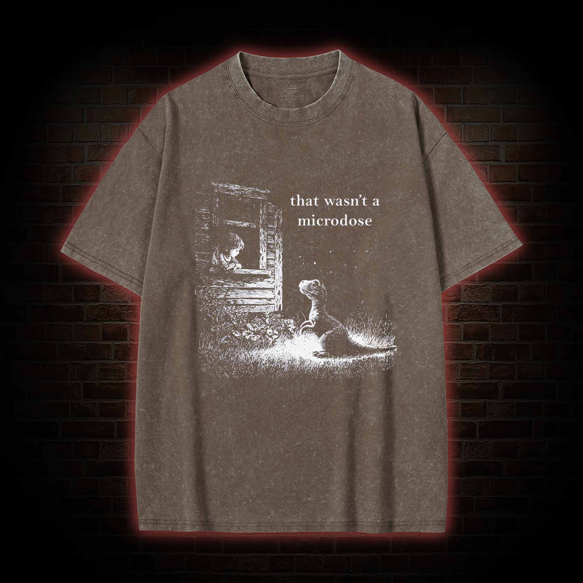 That Wasn't a Microdose Dinosaur Washed T-shirt