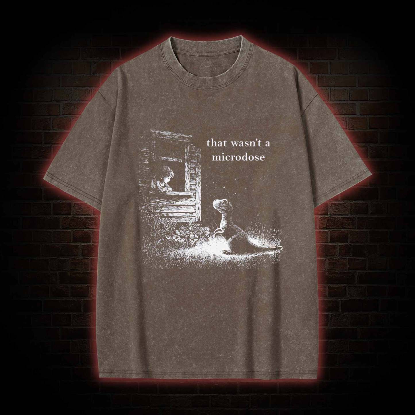 That Wasn't a Microdose Dinosaur Washed T-shirt