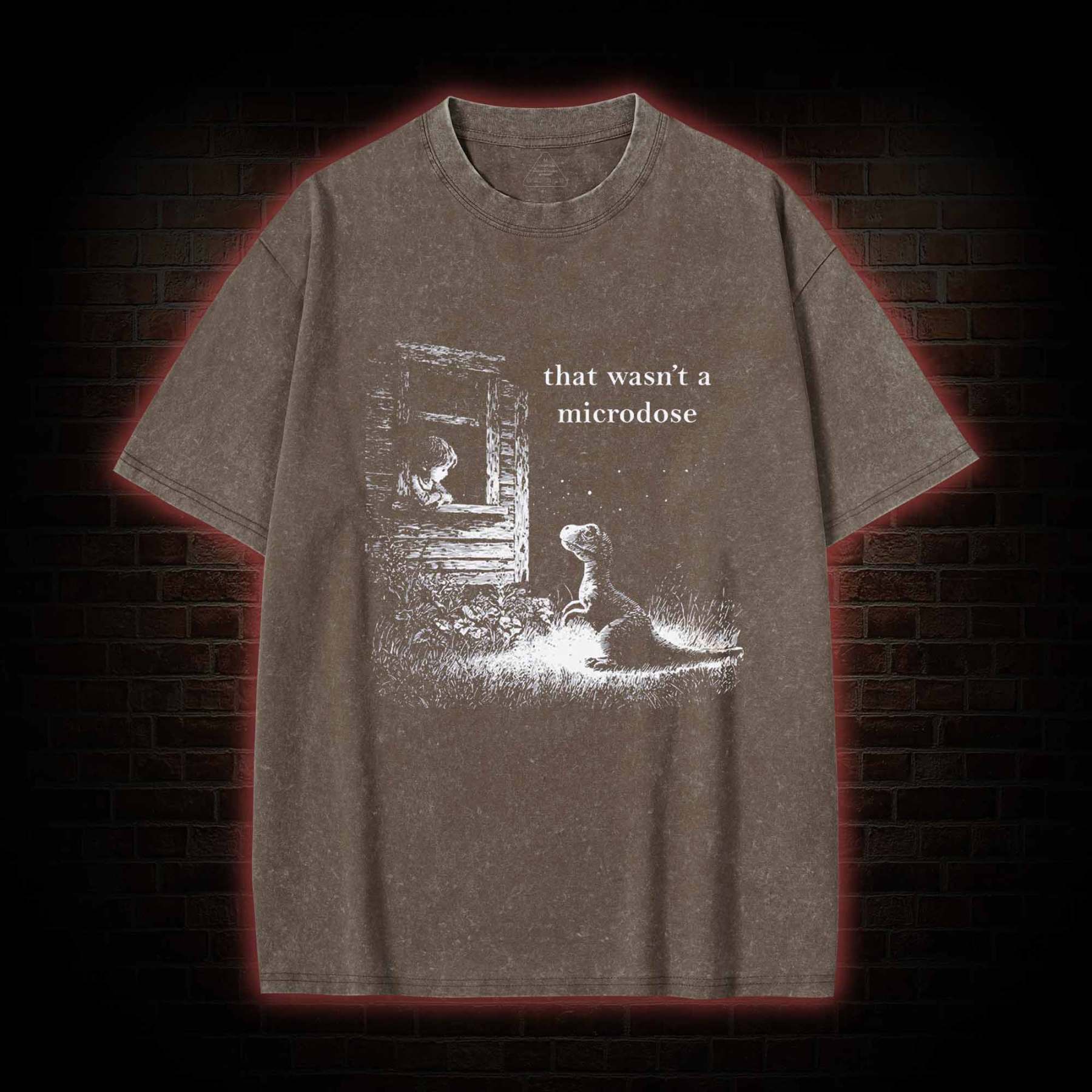 That Wasn't a Microdose Dinosaur Washed T-shirt