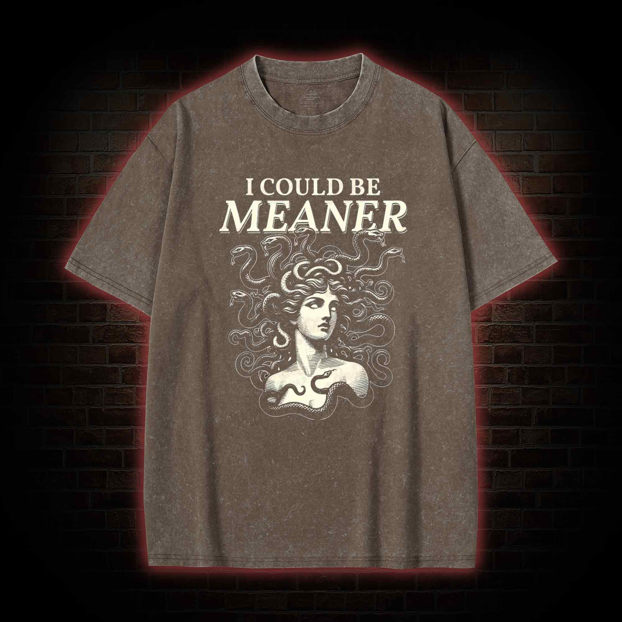 I Could be Meaner Washed T-shirt