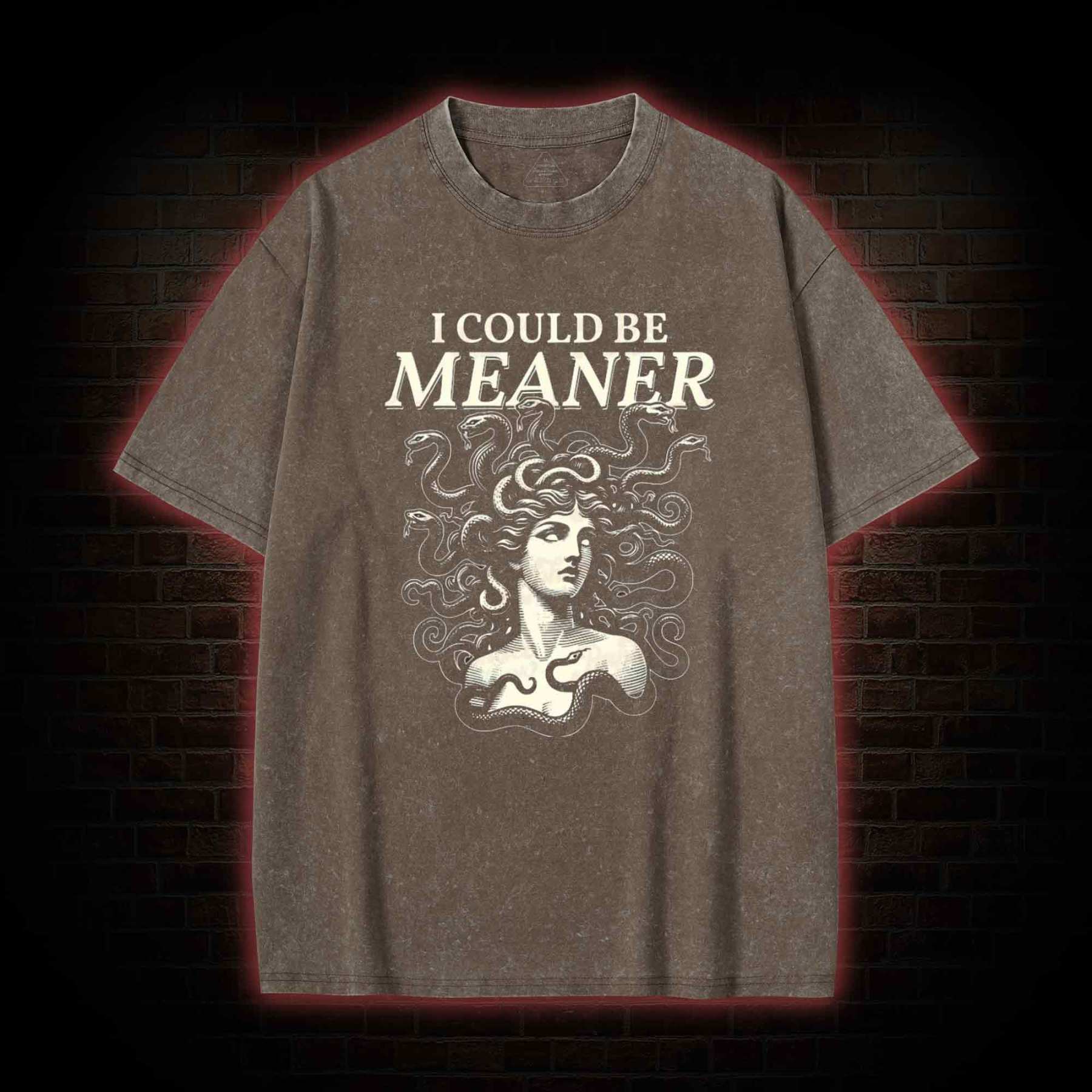 I Could be Meaner Washed T-shirt