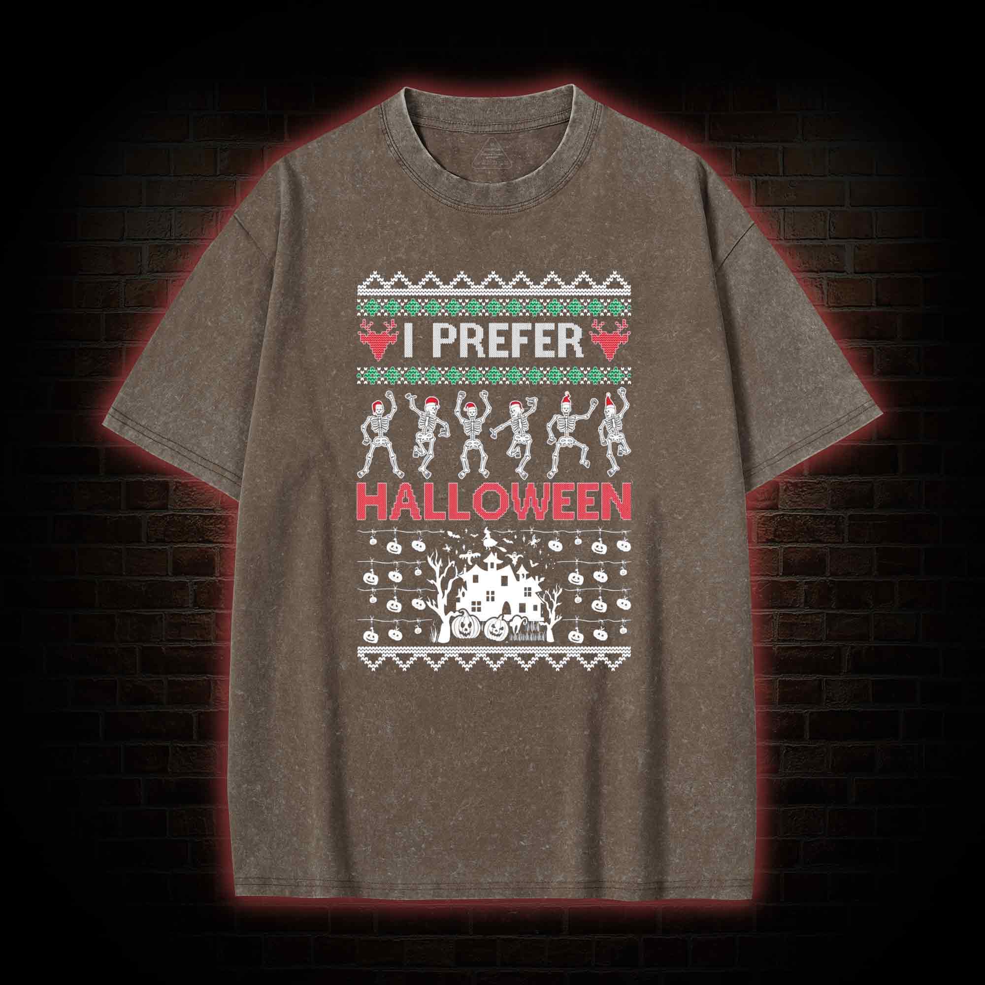 I Prefer Halloween Washed T-shirt