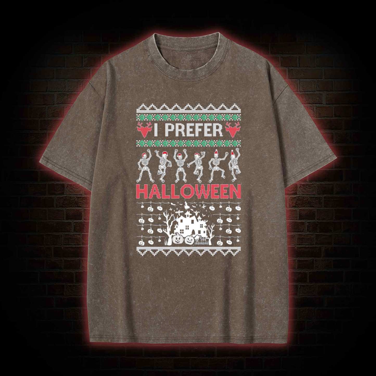 I Prefer Halloween Washed T-shirt