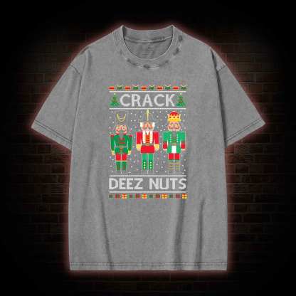 Crack Deez Nuts Washed T-shirt