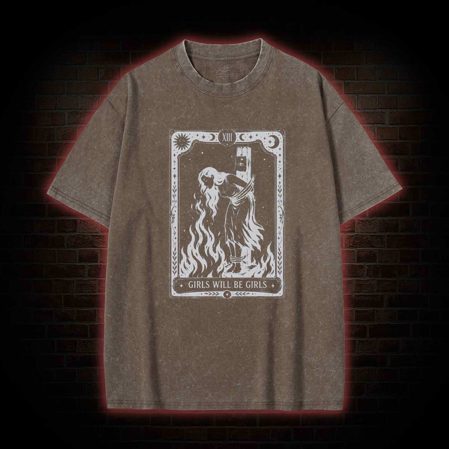 Girls Will be Girls Tarot Washed T-shirt