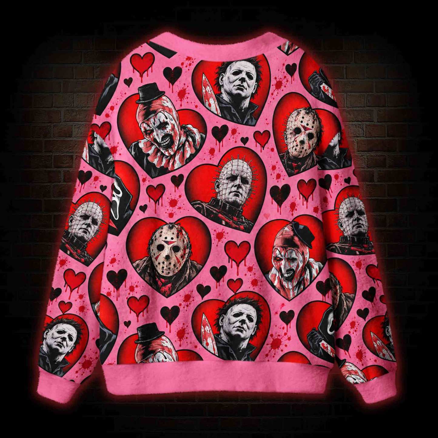 Midnight Slasher Club Pink Cardigan Sweater