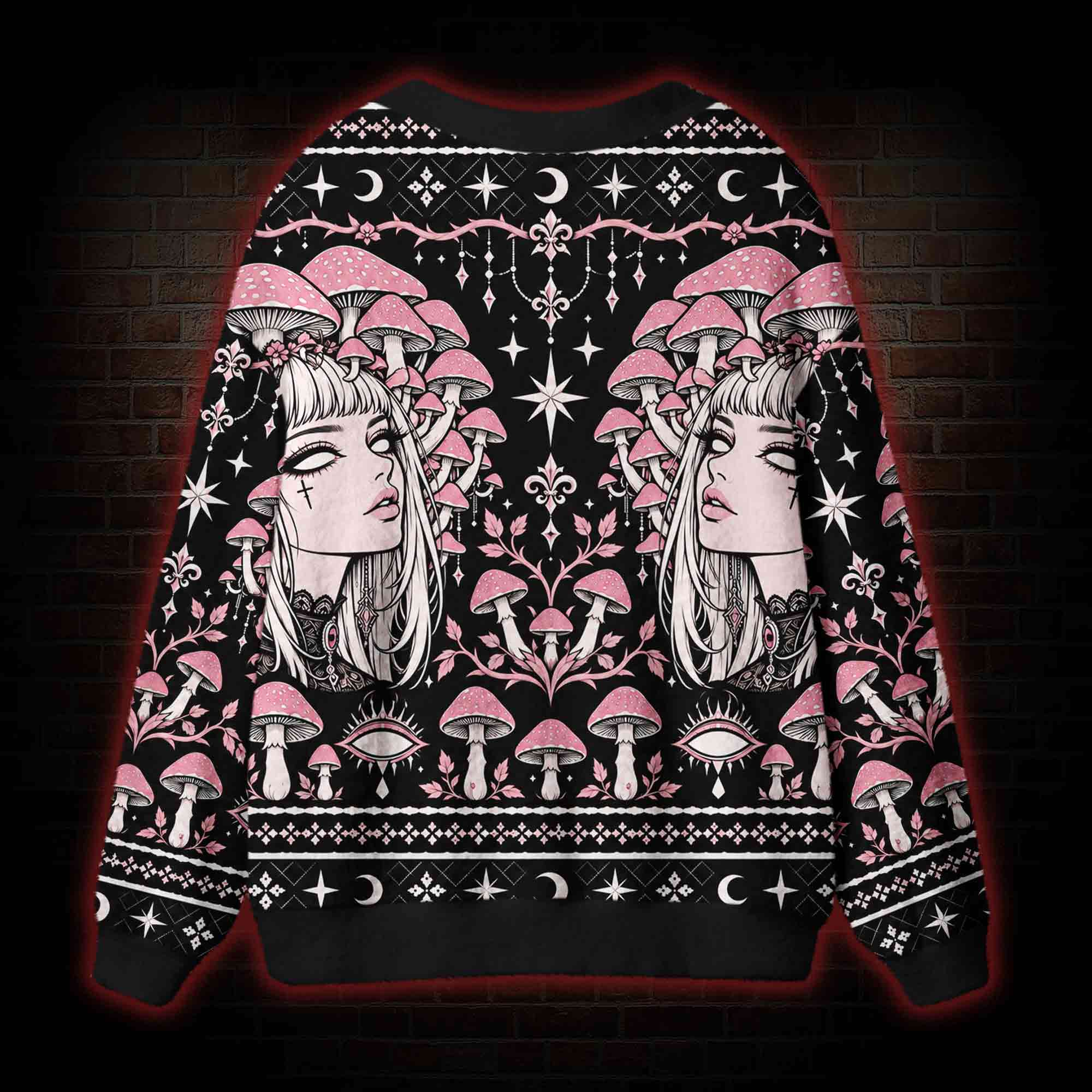 Cosmic Witchcraft Shroom Cardigan Sweater