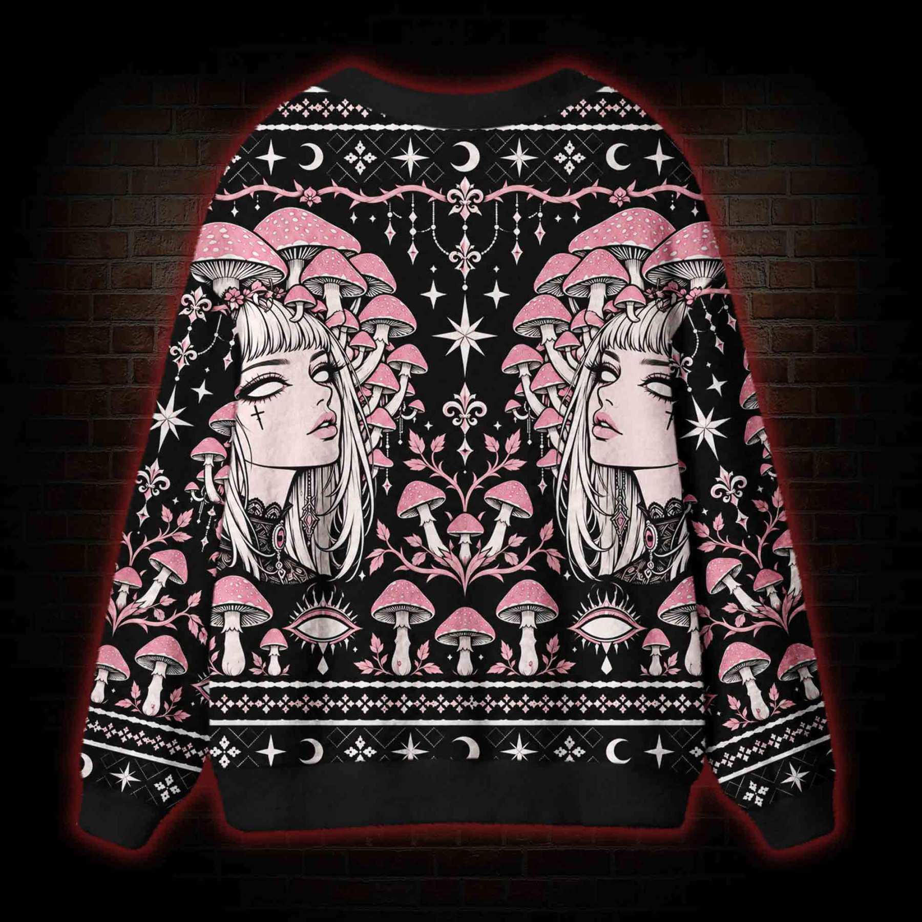 Cosmic Witchcraft Shroom Cardigan Sweater