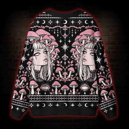 Cosmic Witchcraft Shroom Cardigan Sweater