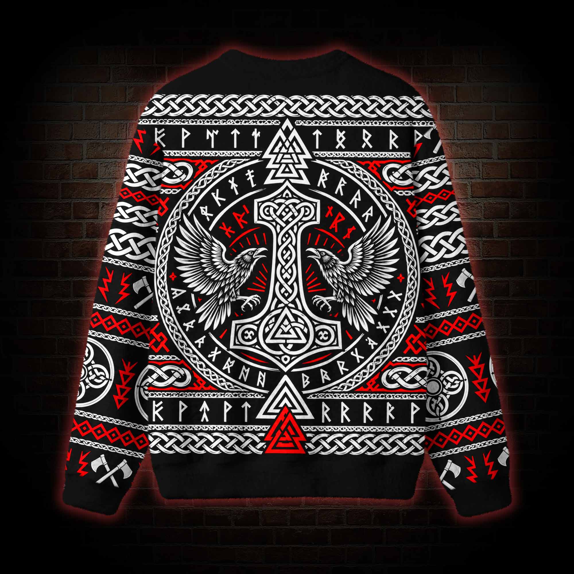 Odin's Ravens Viking Ugly Sweatshirts