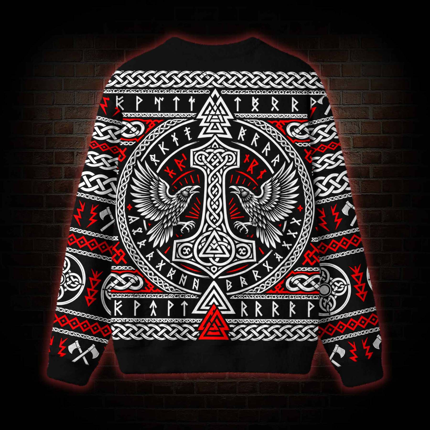 Odin's Ravens Viking Ugly Sweatshirts