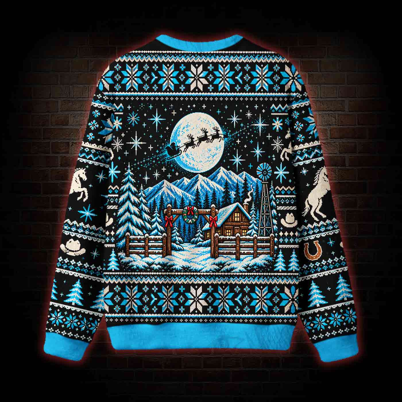 Wild West Christmas Ugly Sweatshirts