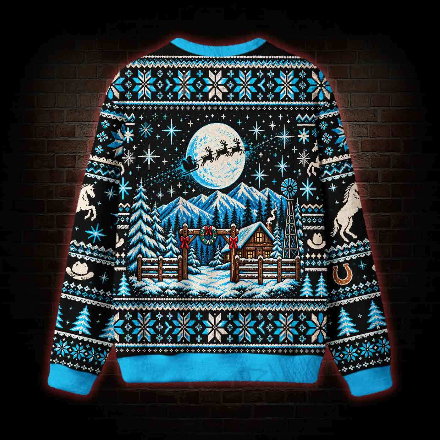 Wild West Christmas Ugly Sweatshirts