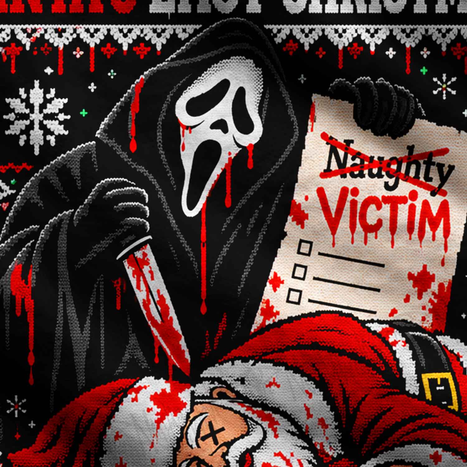 Santa's Last Scream Ugly Sweatshirts