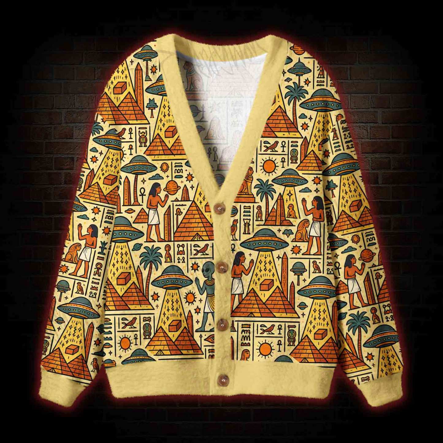 The Secret of Pyramids Cardigan Sweater