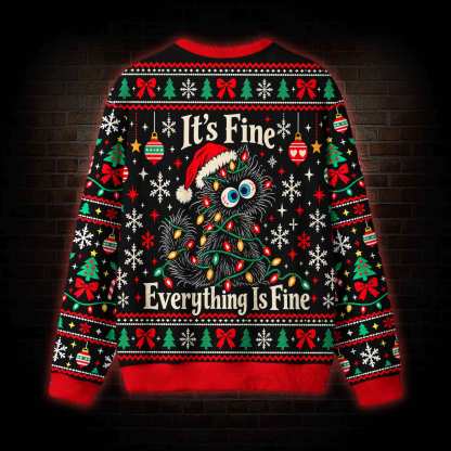 I'm Fine Everything is Fine Ugly Sweatshirts