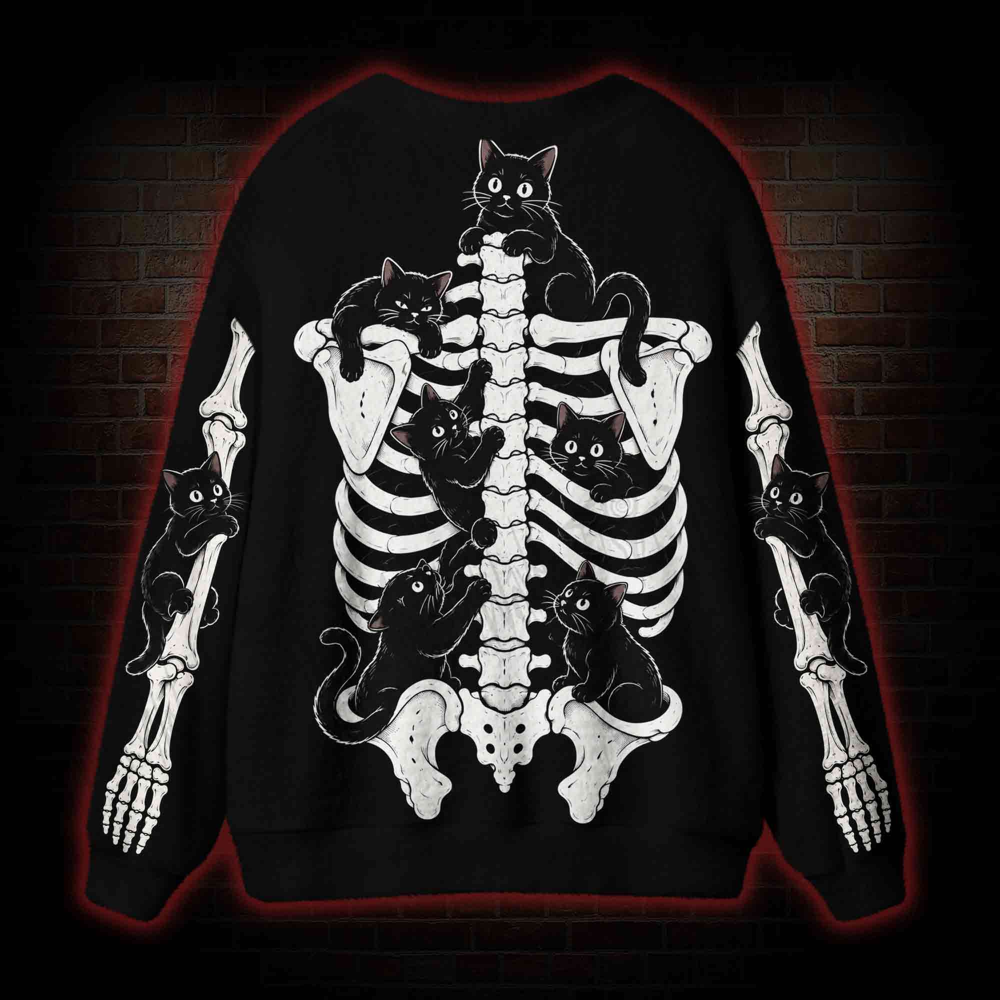 Spooky Cute Rib Cage Cardigan Sweater