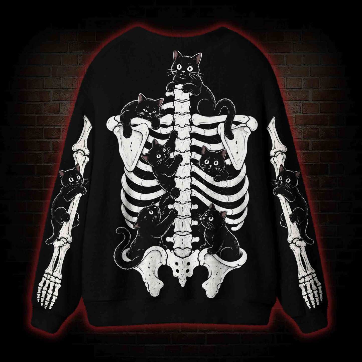 Spooky Cute Rib Cage Cardigan Sweater